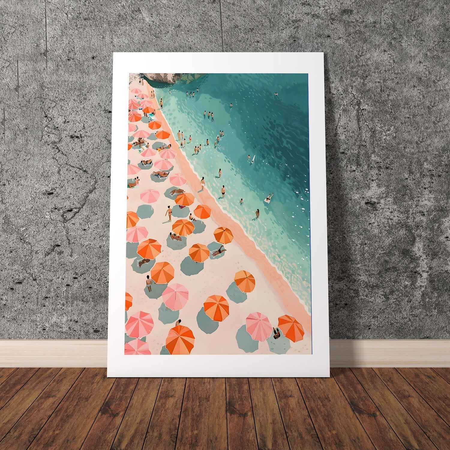 Wes Co Gallery Poster Boho Beach Day Vibes 8 x 10" Home Goods - Summer Border or edge to edge Art Print