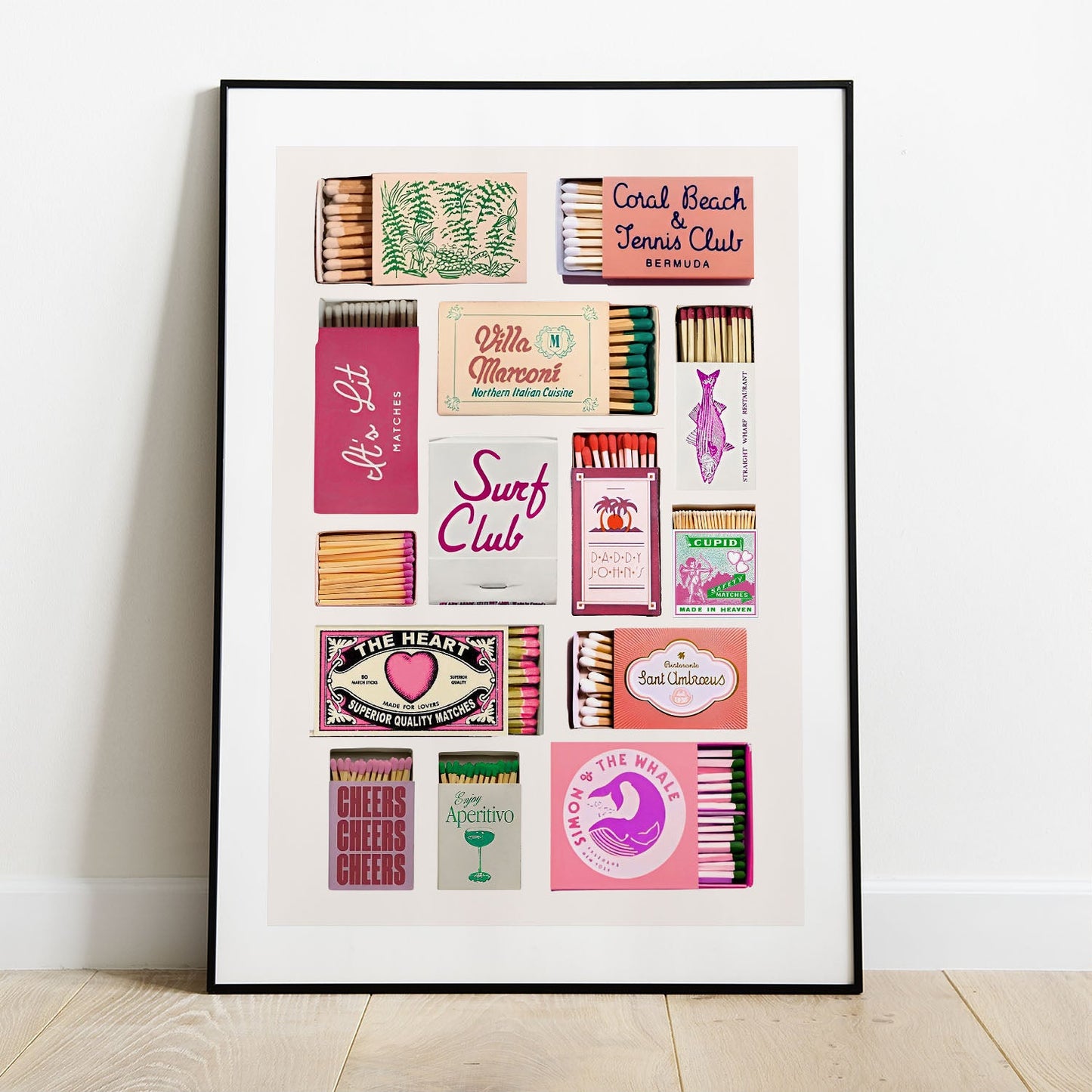 Wes Co Gallery Poster Retro Matchbox Collection 5 x 7" Home Goods - Summer Border or edge to edge Art Print