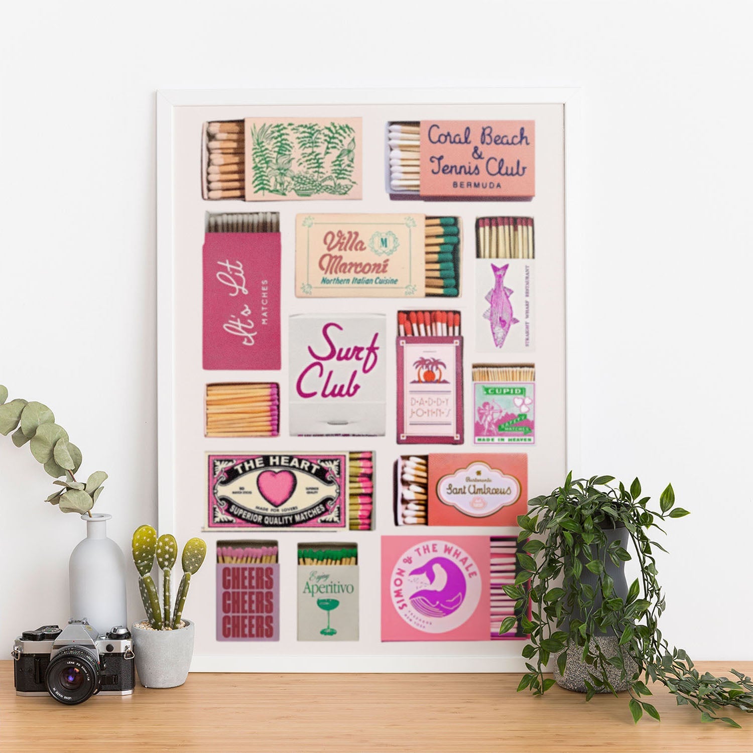 Wes Co Gallery Poster Retro Matchbox Collection 11 x 17" Home Goods - Summer Border or edge to edge Art Print