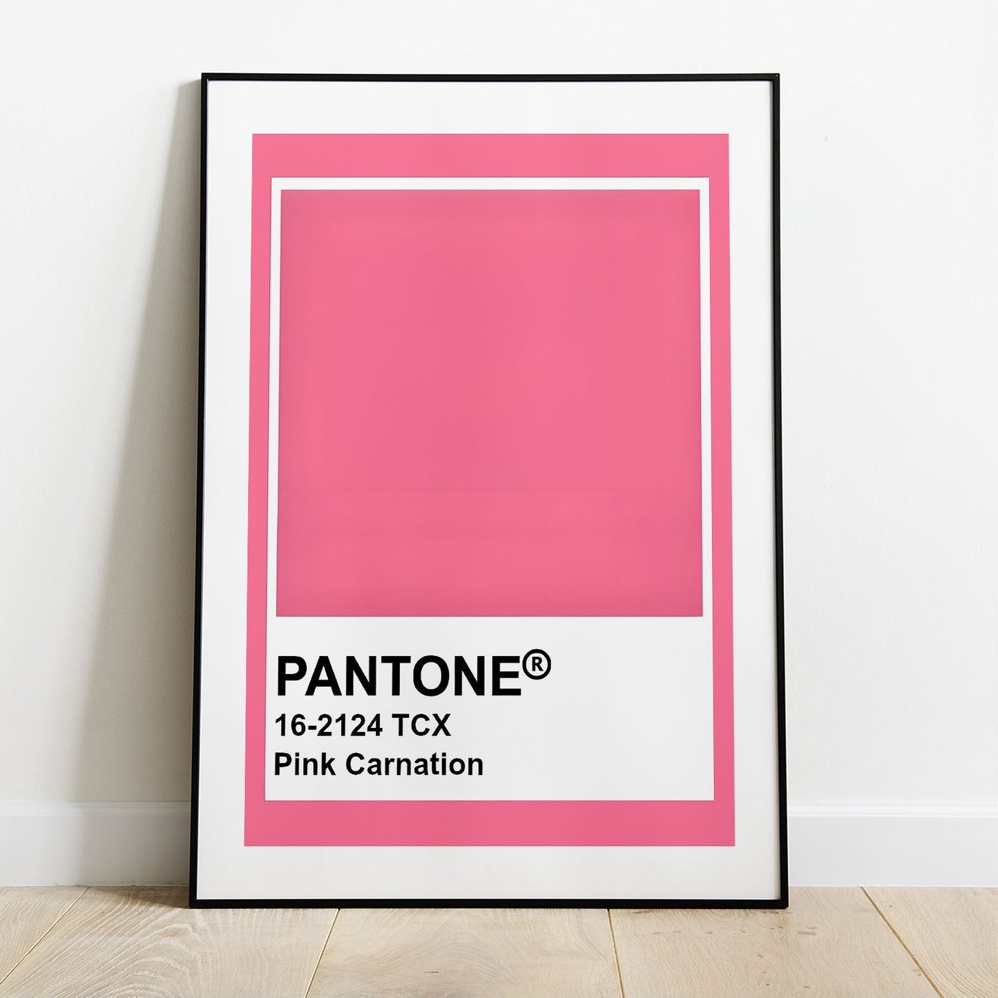 Wes Co Gallery Poster Pantone Pink Carnation 5 x 7" Home Goods - Summer Border or edge to edge Art Print