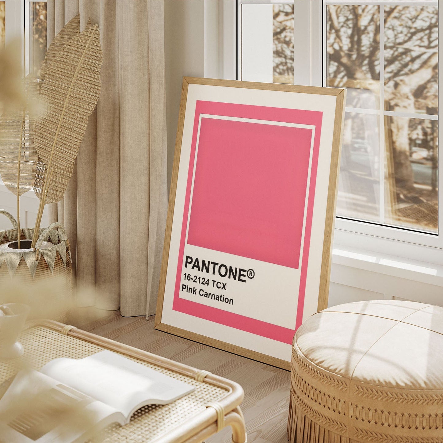 Wes Co Gallery Poster Pantone Pink Carnation 8 x 10" Home Goods - Summer Border or edge to edge Art Print