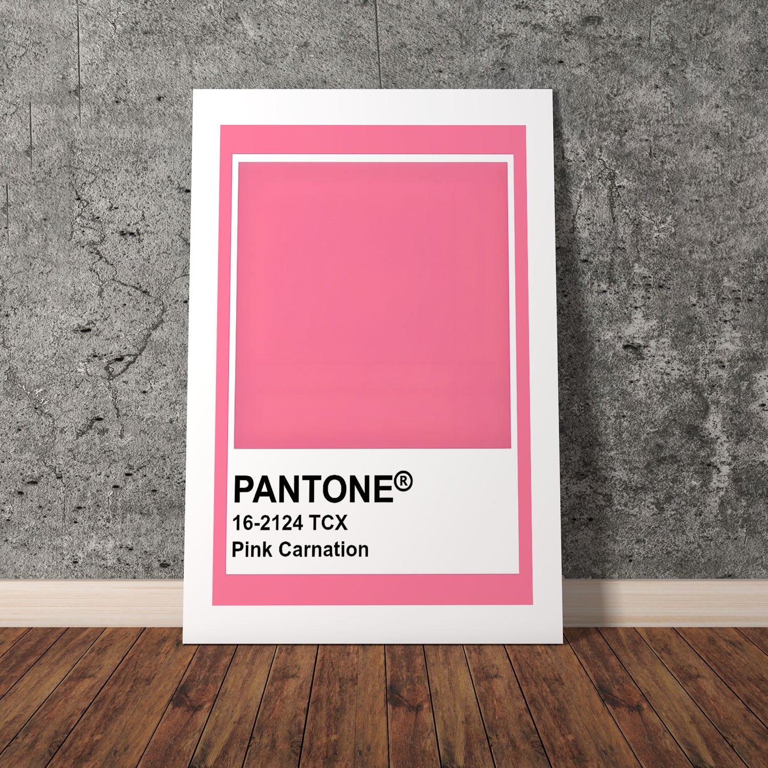 Wes Co Gallery Poster Pantone Pink Carnation 8 x 10" Home Goods - Summer Border or edge to edge Art Print