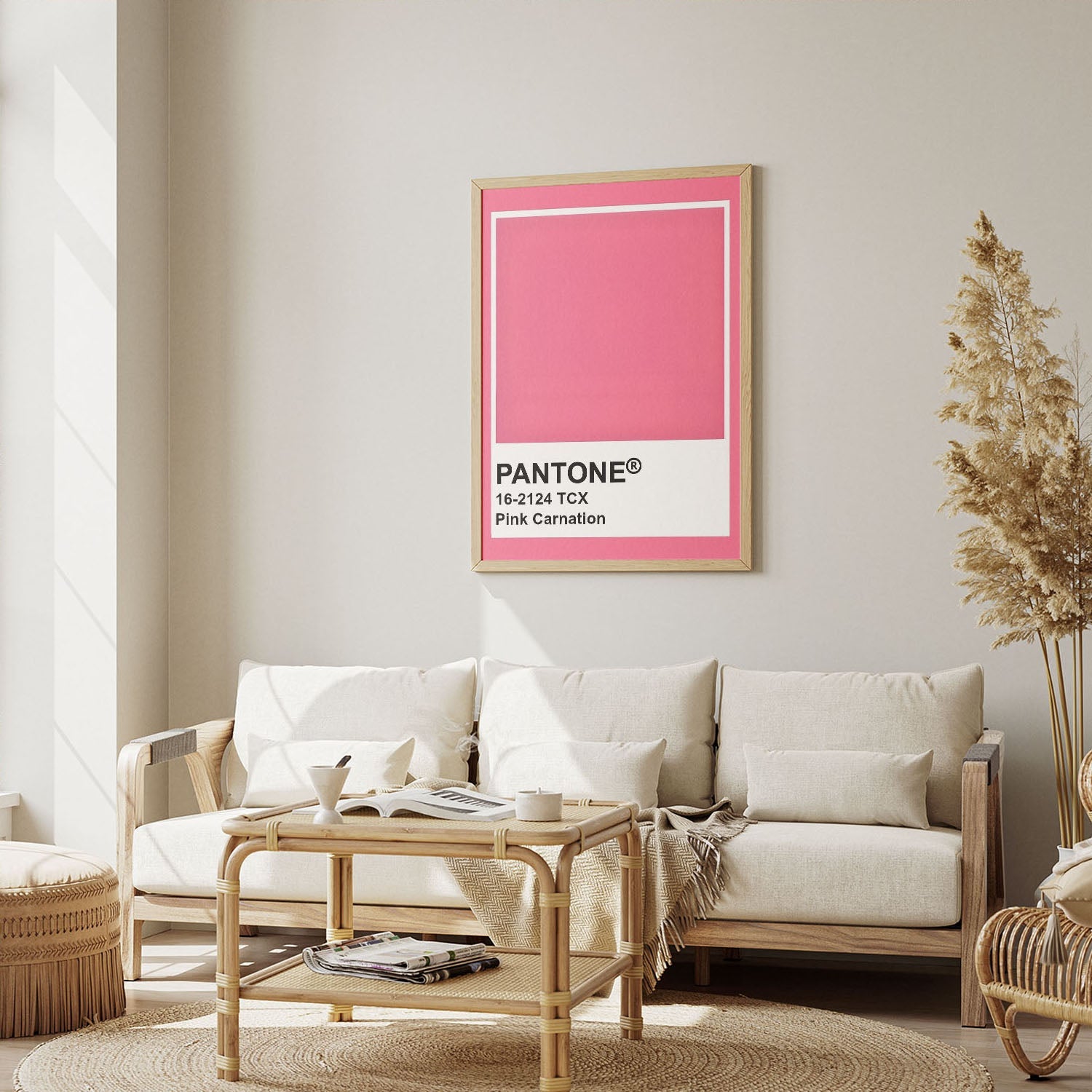 Wes Co Gallery Poster Pantone Pink Carnation 8 x 10" Home Goods - Summer Border or edge to edge Art Print