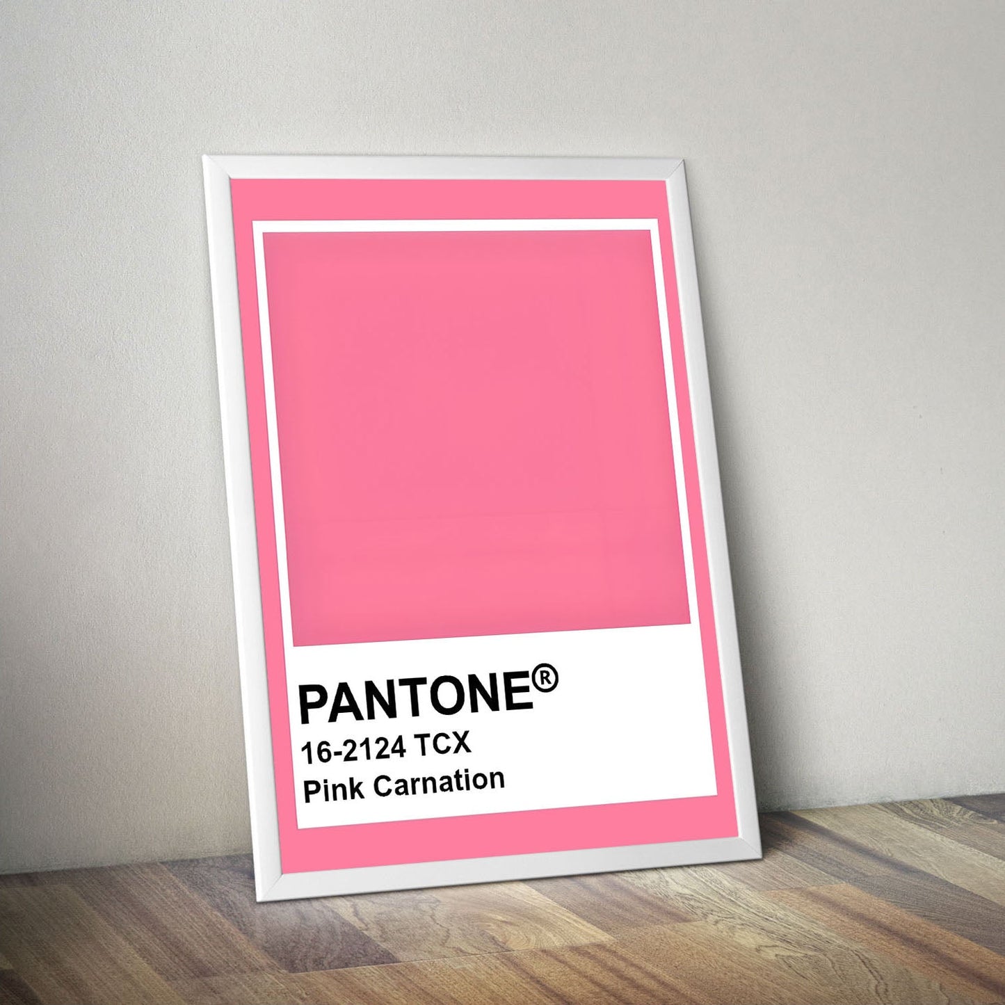 Wes Co Gallery Poster Pantone Pink Carnation 11 x 17" Home Goods - Summer Border or edge to edge Art Print