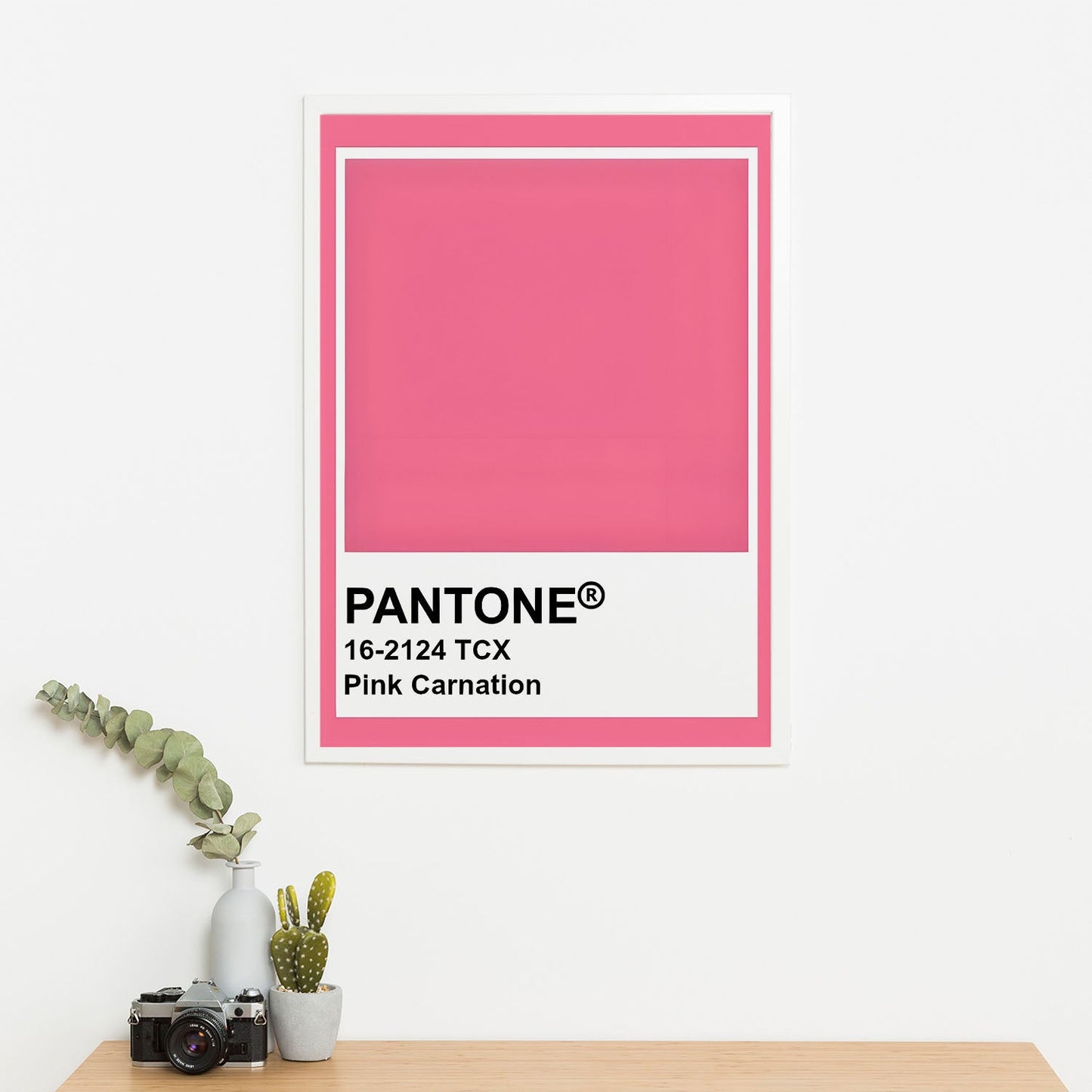 Wes Co Gallery Poster Pantone Pink Carnation 11 x 17" Home Goods - Summer Border or edge to edge Art Print