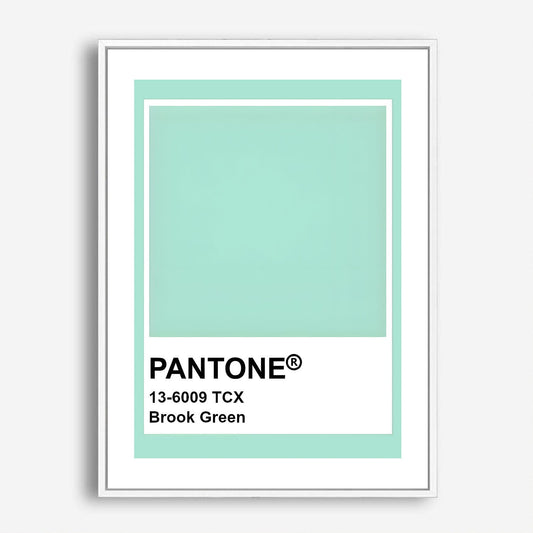 Wes Co Gallery Poster Pantone Brook Green 5 x 7" Home Goods - Summer Border or edge to edge Art Print