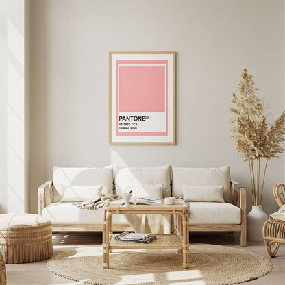 Wes Co Gallery Poster Pantone Tickled Pink 5 x 7" Home Goods - Summer Border or edge to edge Art Print