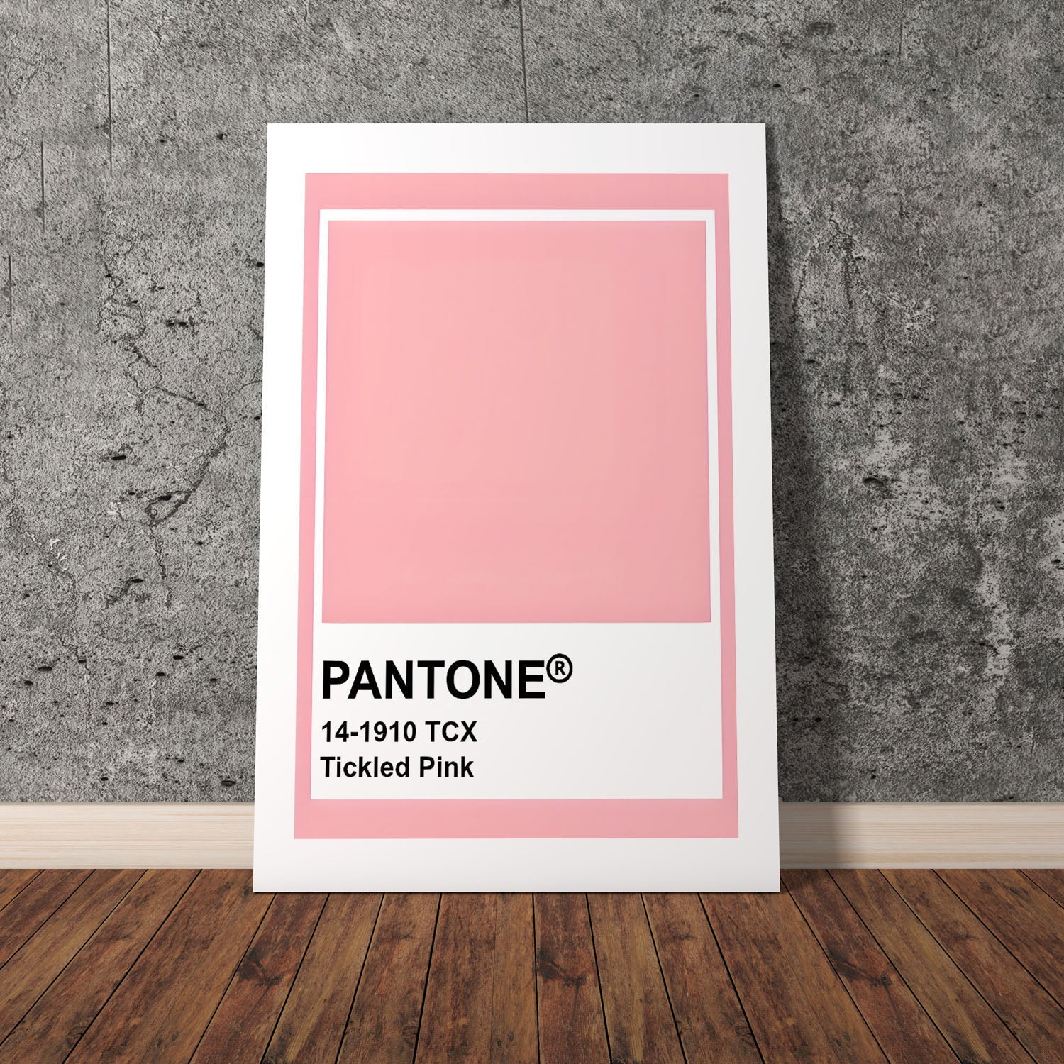 Wes Co Gallery Poster Pantone Tickled Pink 8 x 10" Home Goods - Summer Border or edge to edge Art Print