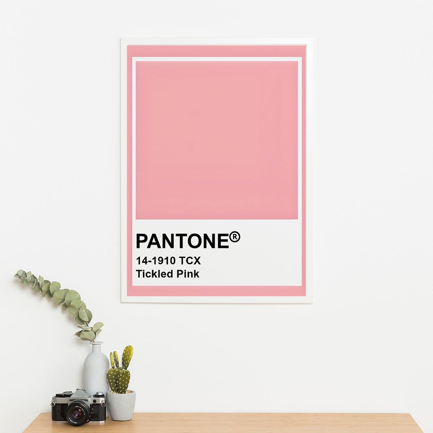 Wes Co Gallery Poster Pantone Tickled Pink 11 x 17" Home Goods - Summer Border or edge to edge Art Print