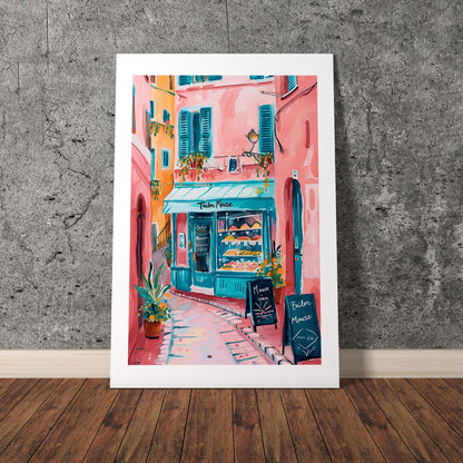 Wes Co Gallery Poster Charming Tailor Mouse Café 8 x 10" Home Goods - Summer Border or edge to edge Art Print