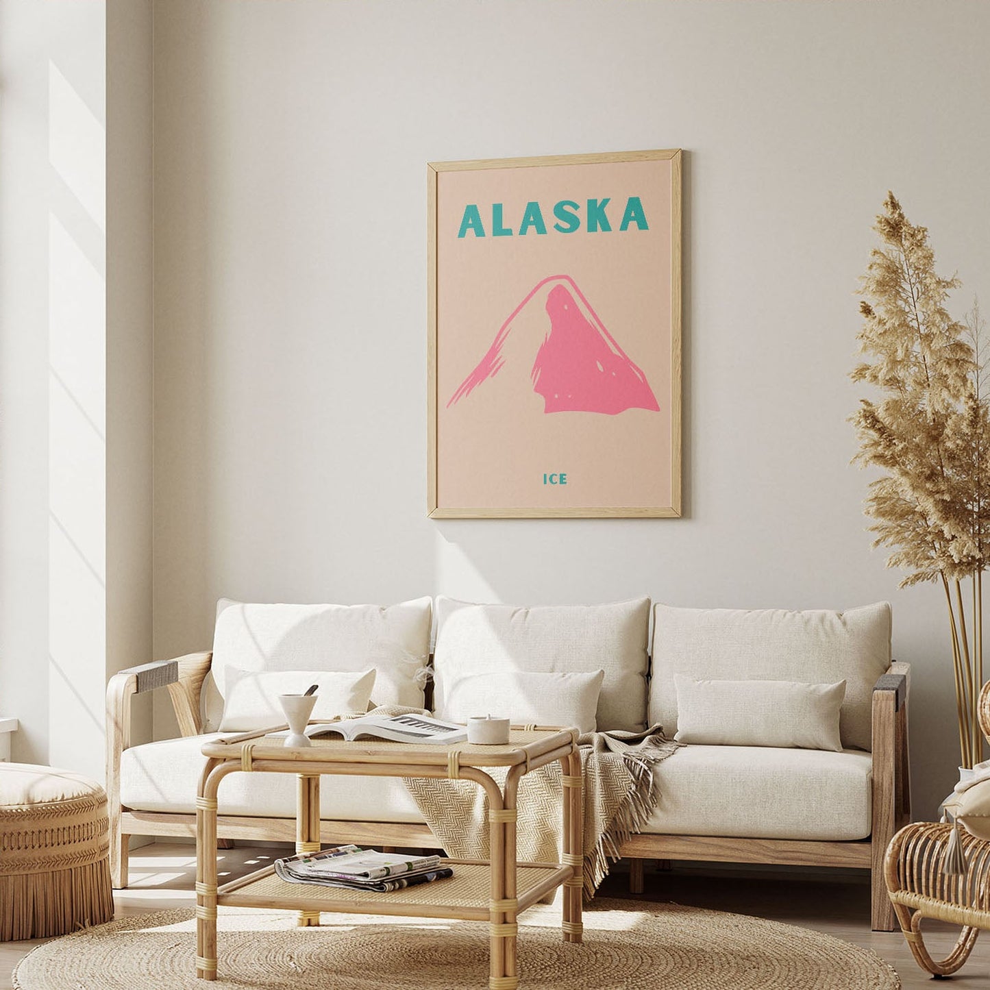 Wes Co Gallery Poster Alaska Icecap Colorful Travel 12 x 16" Home Goods - Travel Illustrations Edge to edge Art Print