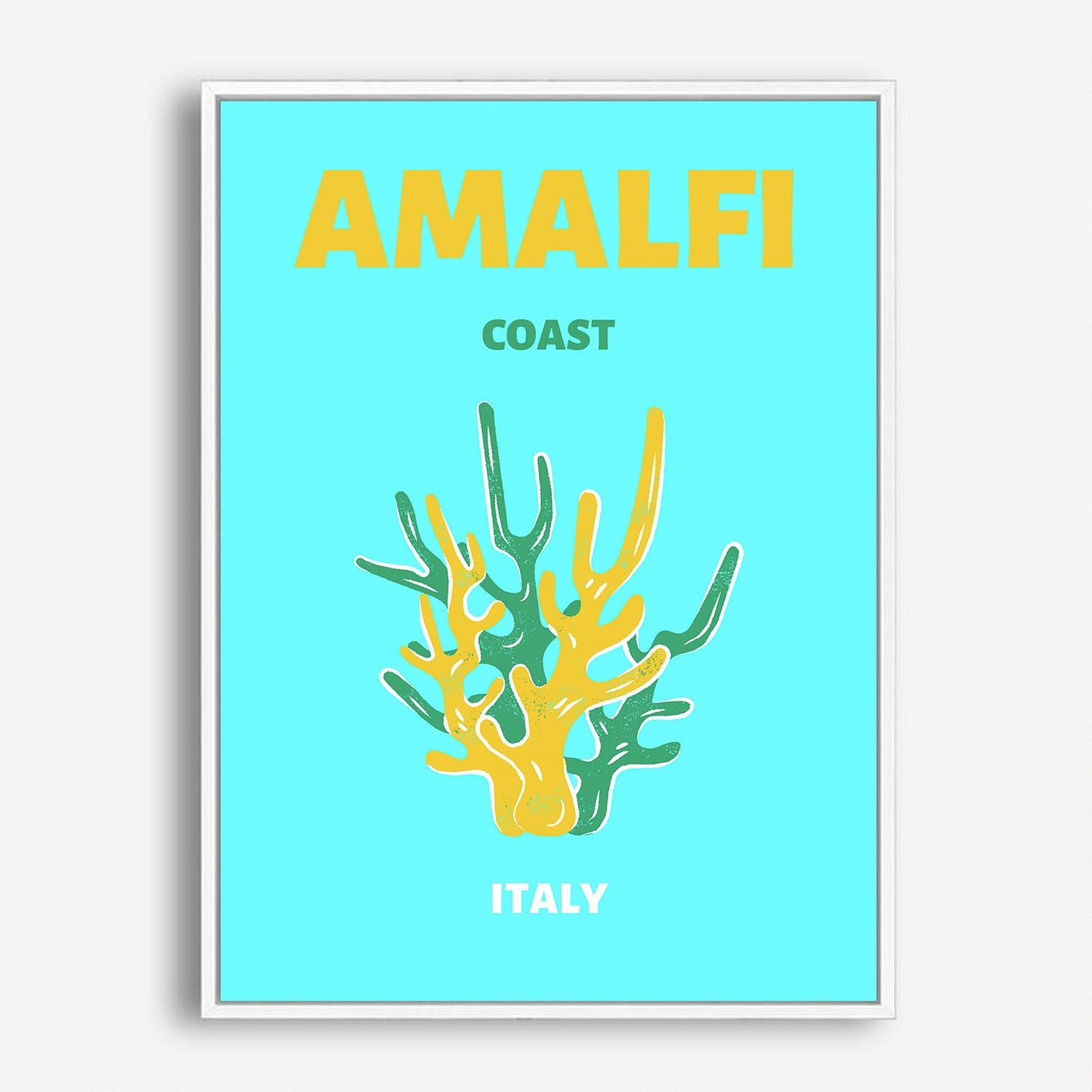 Wes Co Gallery Poster Amalfi Coast Italy Colorful Travel 5 x 7" Home Goods - Travel Illustrations Edge to edge Art Print