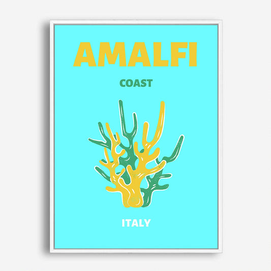 Wes Co Gallery Poster Amalfi Coast Italy Colorful Travel 5 x 7" Home Goods - Travel Illustrations Edge to edge Art Print