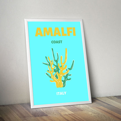 Wes Co Gallery Poster Amalfi Coast Italy Colorful Travel 16 x 20" Home Goods - Travel Illustrations Edge to edge Art Print