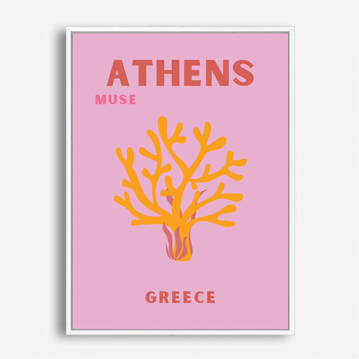 Wes Co Gallery Poster Athens Muse Greece Colorful Travel 5 x 7" Home Goods - Travel Illustrations Edge to edge Art Print