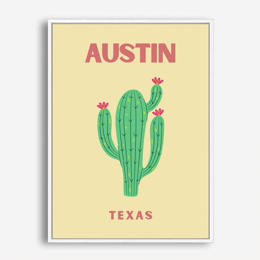 Wes Co Gallery Poster Austin Texas Colorful Travel 5 x 7" Home Goods - Travel Illustrations Edge to edge Art Print