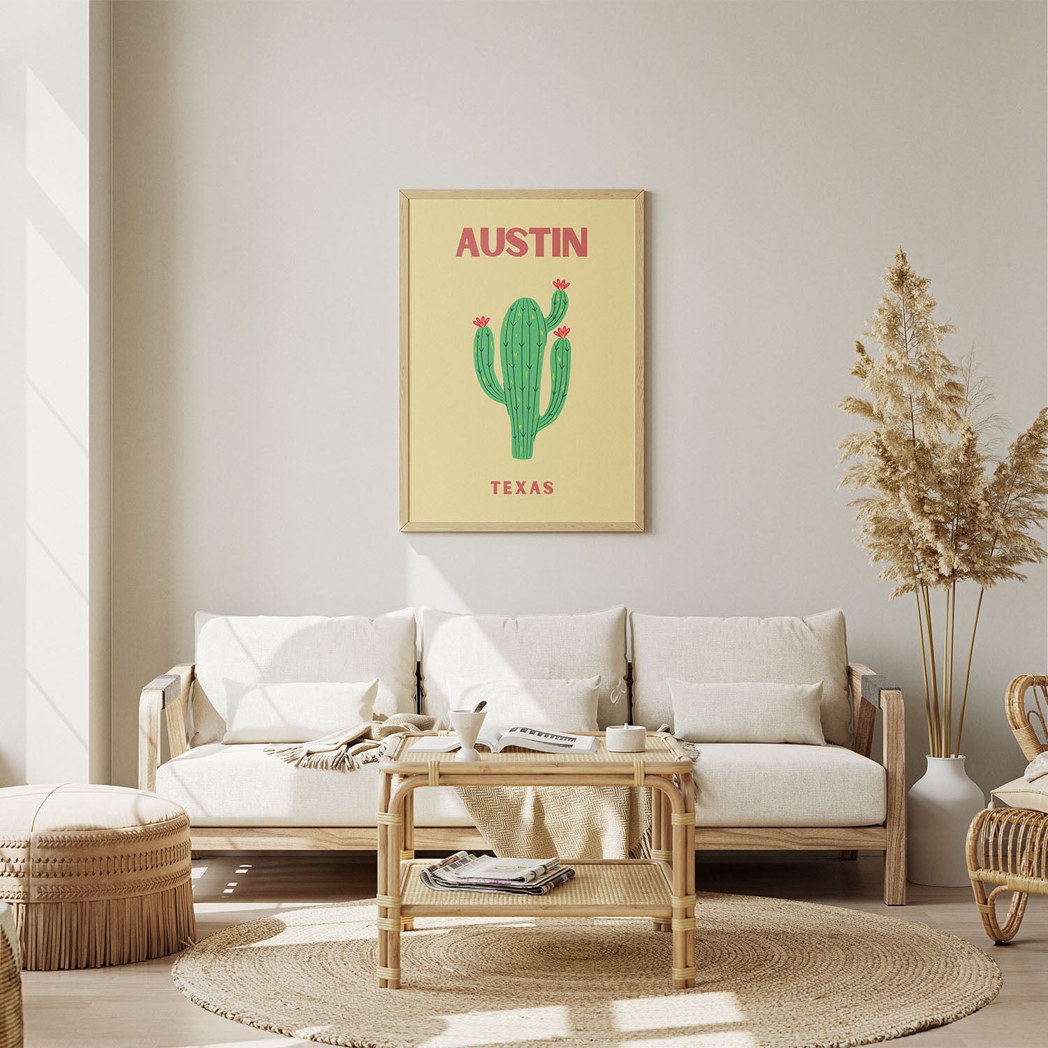 Wes Co Gallery Poster Austin Texas Colorful Travel 8 x 10" Home Goods - Travel Illustrations Edge to edge Art Print