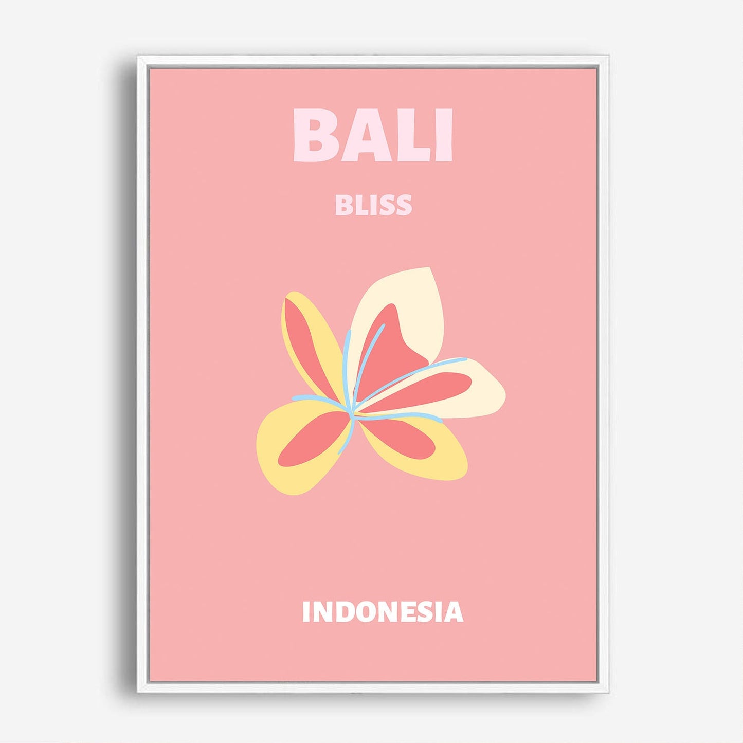 Wes Co Gallery Poster Bali Bliss Indonesia Colorful Travel 5 x 7" Home Goods - Travel Illustrations Edge to edge Art Print