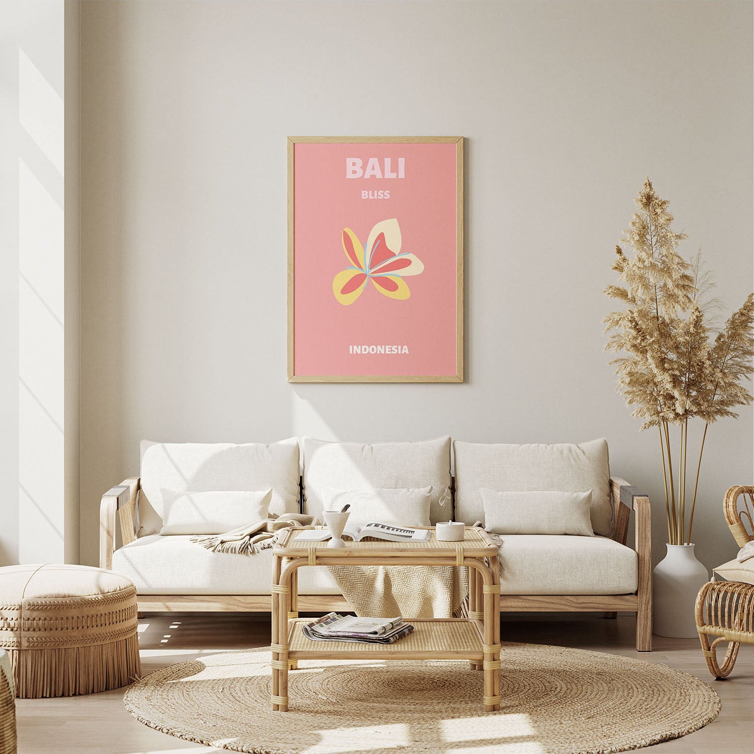 Wes Co Gallery Poster Bali Bliss Indonesia Colorful Travel 8 x 10" Home Goods - Travel Illustrations Edge to edge Art Print