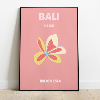 Wes Co Gallery Poster Bali Bliss Indonesia Colorful Travel 8 x 10" Home Goods - Travel Illustrations Edge to edge Art Print