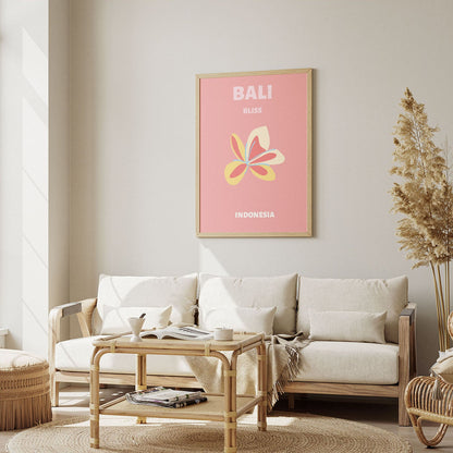 Wes Co Gallery Poster Bali Bliss Indonesia Colorful Travel 12 x 16" Home Goods - Travel Illustrations Edge to edge Art Print