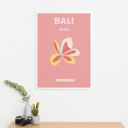 Wes Co Gallery Poster Bali Bliss Indonesia Colorful Travel 16 x 20" Home Goods - Travel Illustrations Edge to edge Art Print