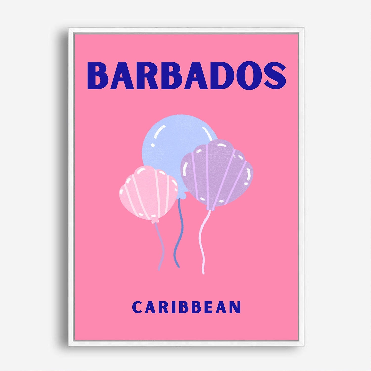 Wes Co Gallery Poster Barbados Caribbean Colorful Travel 5 x 7" Home Goods - Travel Illustrations Edge to edge Art Print