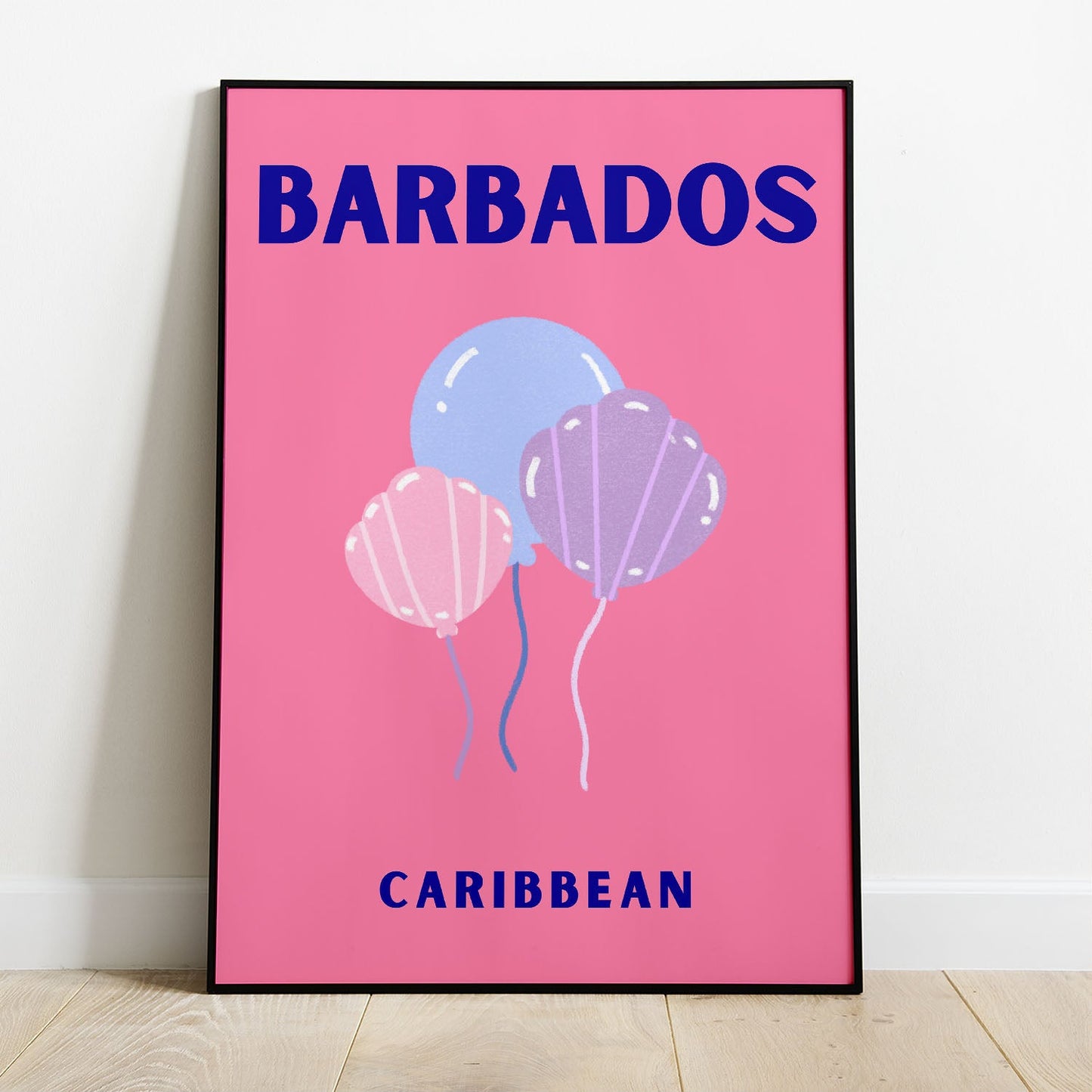 Wes Co Gallery Poster Barbados Caribbean Colorful Travel 8 x 10" Home Goods - Travel Illustrations Edge to edge Art Print