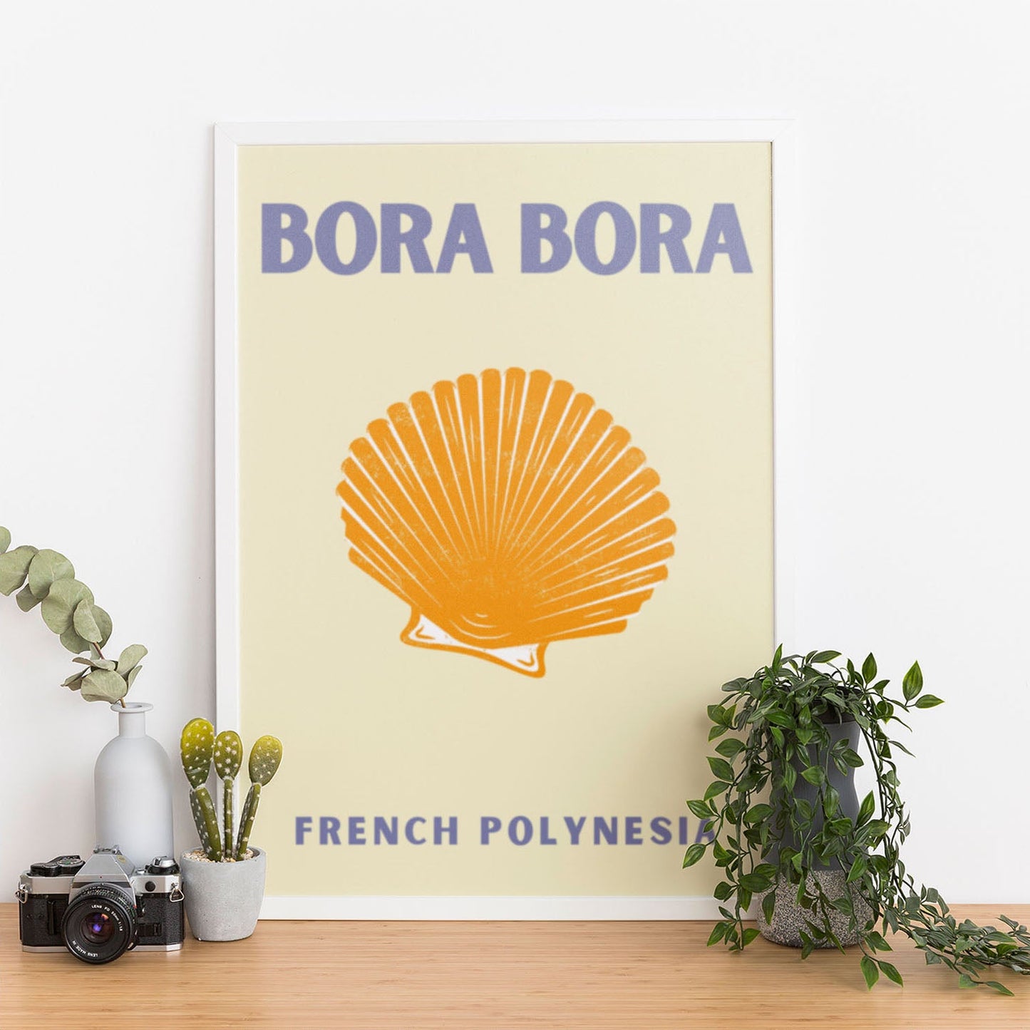 Wes Co Gallery Poster Bora Bora Yellow Colorful Travel 12 x 16" Home Goods - Travel Illustrations Edge to edge Art Print