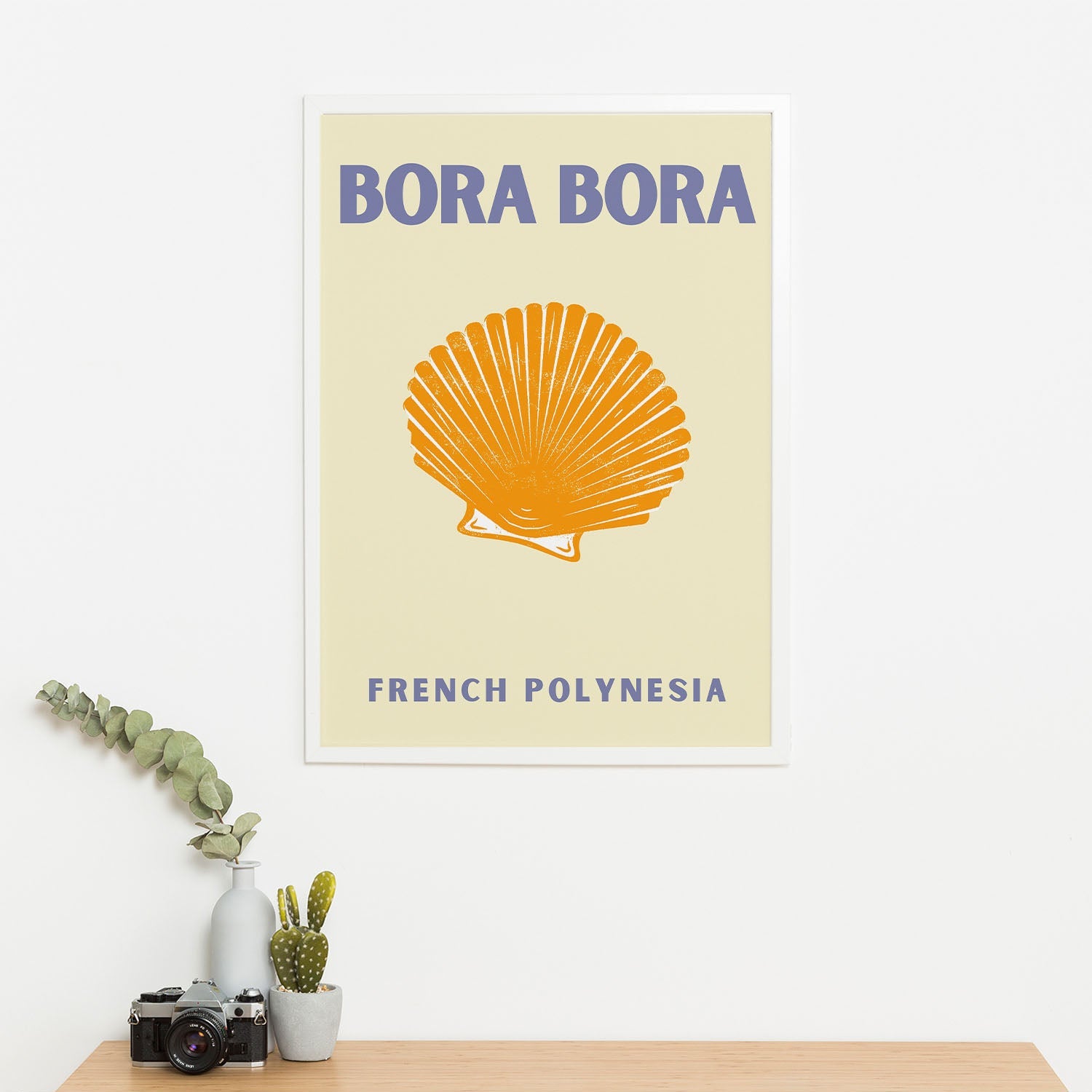 Wes Co Gallery Poster Bora Bora Yellow Colorful Travel 16 x 20" Home Goods - Travel Illustrations Edge to edge Art Print