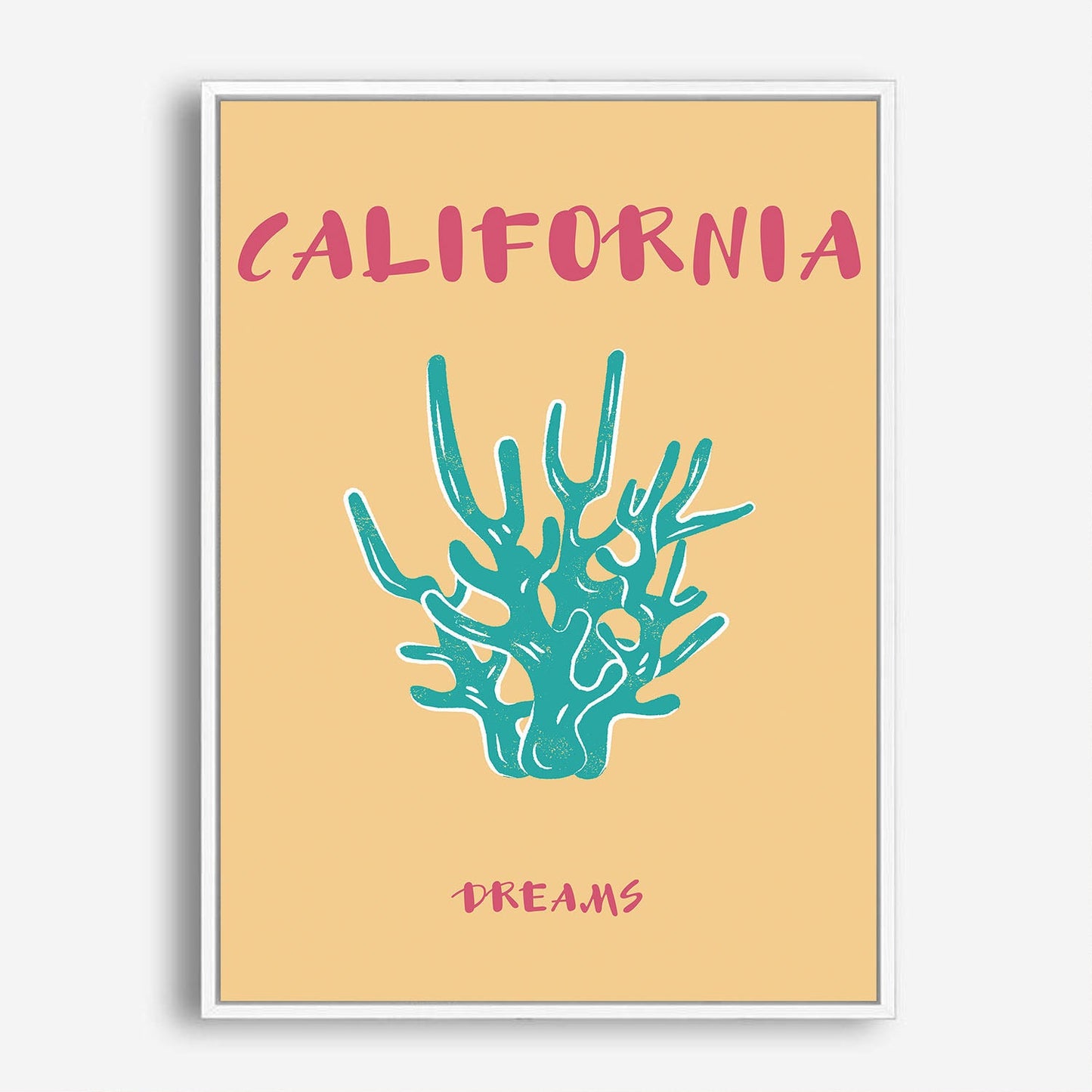 Wes Co Gallery Poster California Dreams Colorful Travel 5 x 7" Home Goods - Travel Illustrations Edge to edge Art Print