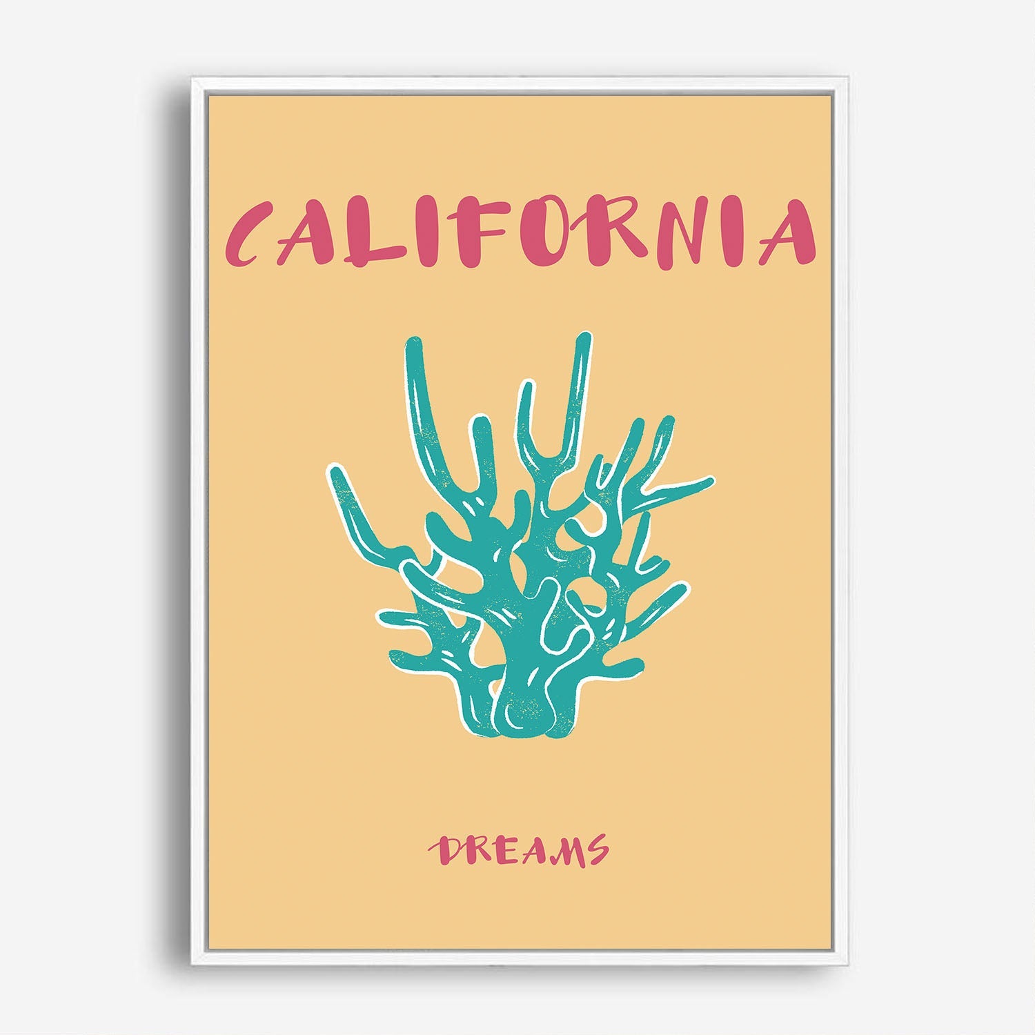 Wes Co Gallery Poster California Dreams Colorful Travel 5 x 7" Home Goods - Travel Illustrations Edge to edge Art Print