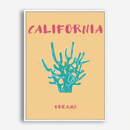 Wes Co Gallery Poster California Dreams Colorful Travel 5 x 7" Home Goods - Travel Illustrations Edge to edge Art Print