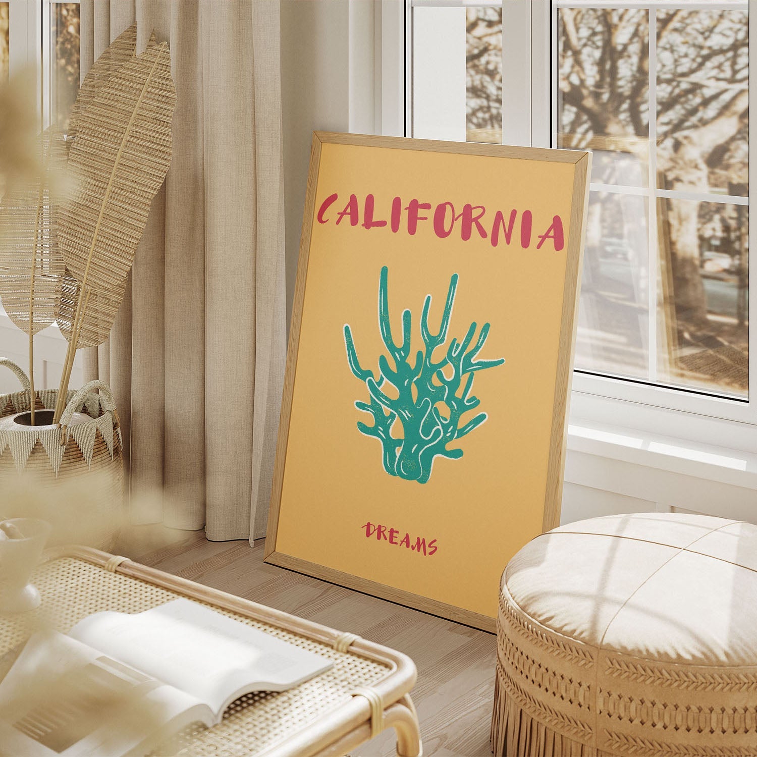 Wes Co Gallery Poster California Dreams Colorful Travel 11 x 17" Home Goods - Travel Illustrations Edge to edge Art Print