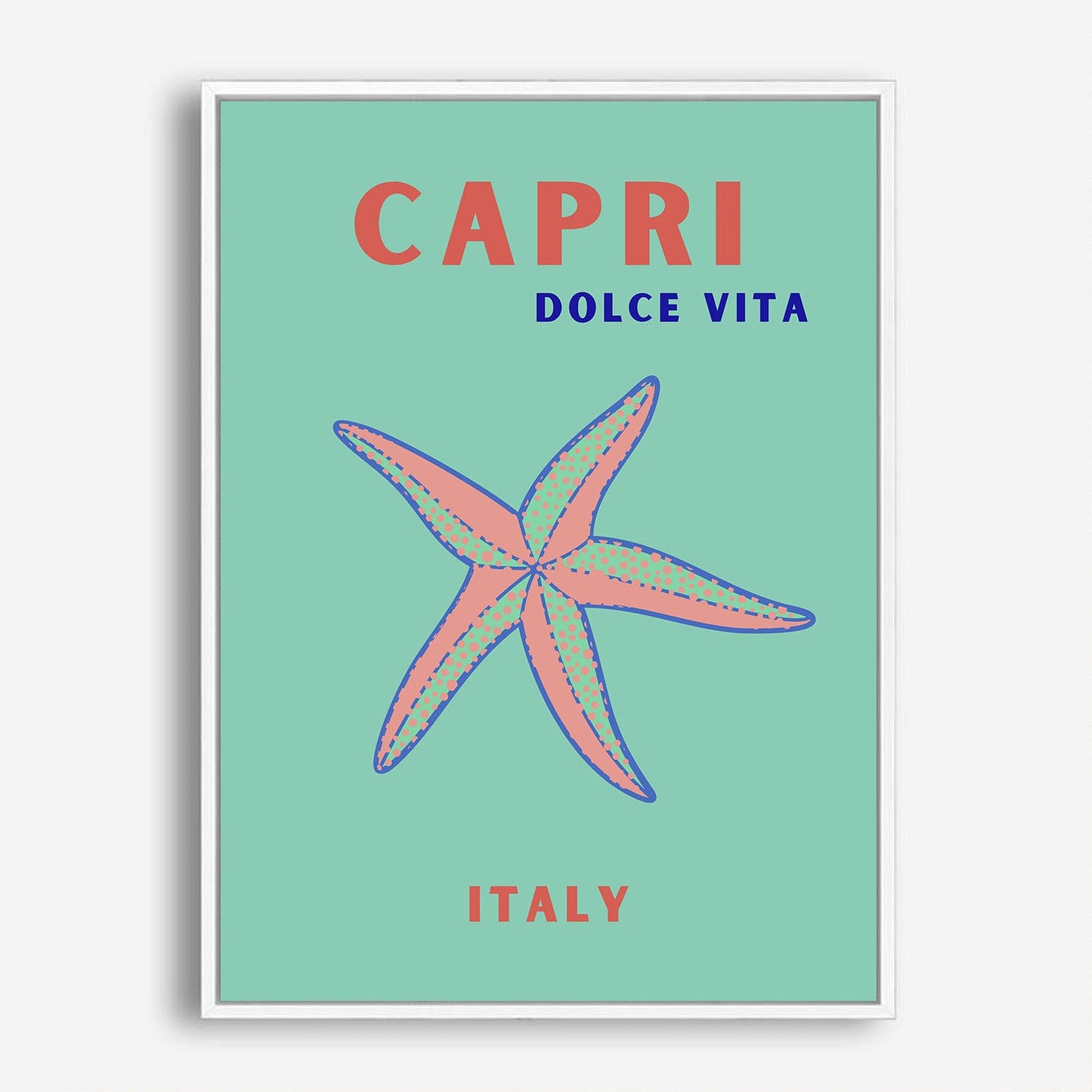 Wes Co Gallery Poster Capri Dolce Vita Green Italy Colorful Travel 5 x 7" Home Goods - Travel Illustrations Edge to edge Art Print