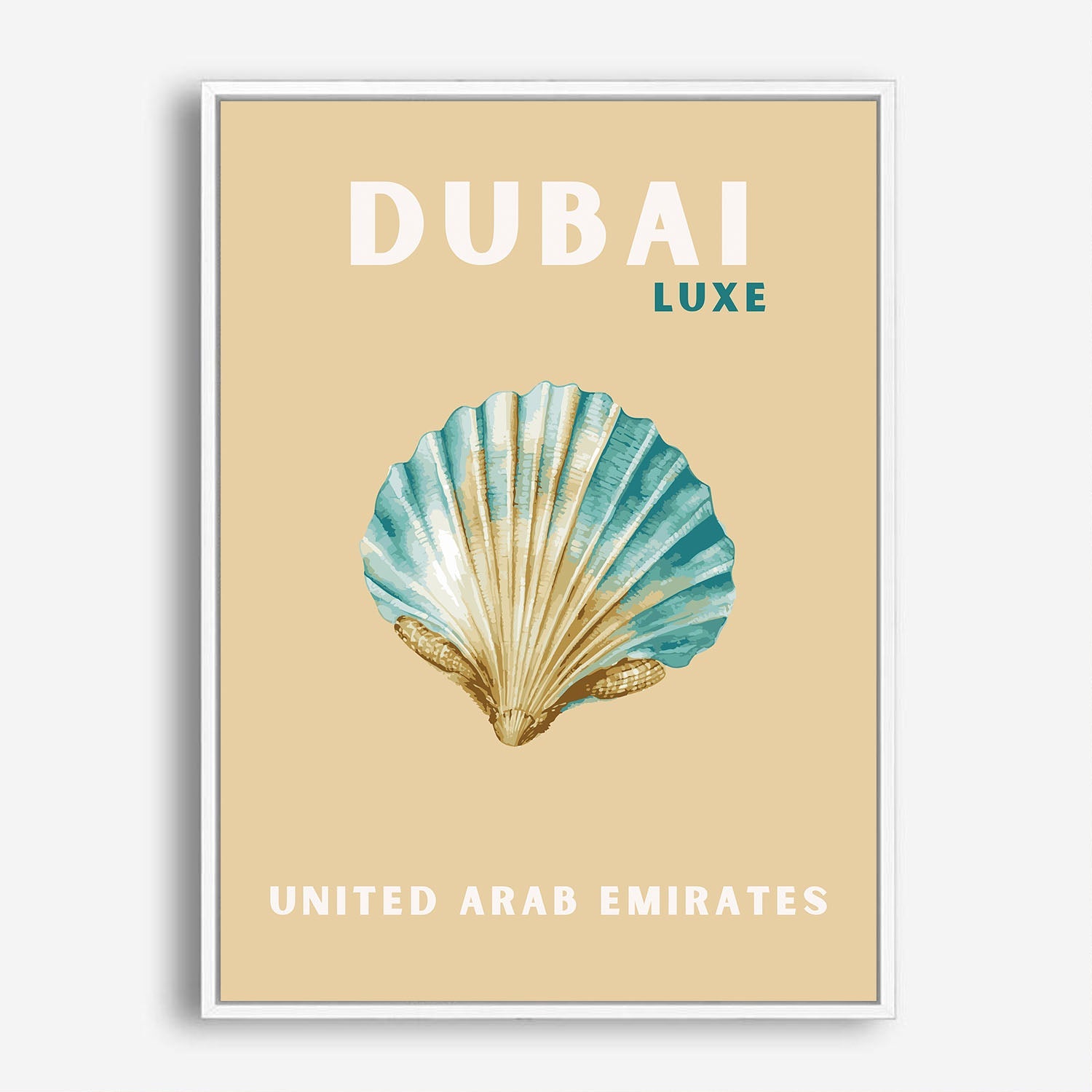 Wes Co Gallery Poster Dubai UAE Colorful Travel 5 x 7" Home Goods - Travel Illustrations Edge to edge Art Print