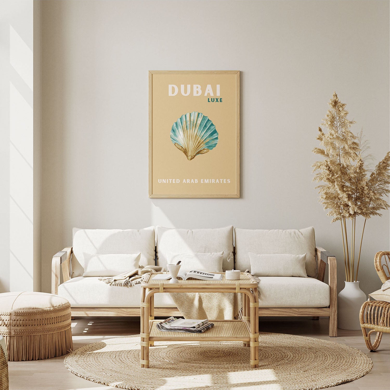 Wes Co Gallery Poster Dubai UAE Colorful Travel 8 x 10" Home Goods - Travel Illustrations Edge to edge Art Print