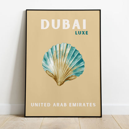 Wes Co Gallery Poster Dubai UAE Colorful Travel 8 x 10" Home Goods - Travel Illustrations Edge to edge Art Print