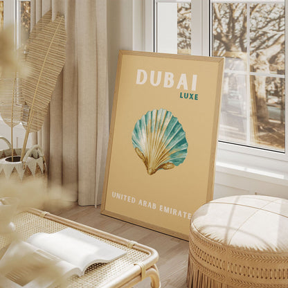 Wes Co Gallery Poster Dubai UAE Colorful Travel 11 x 17" Home Goods - Travel Illustrations Edge to edge Art Print