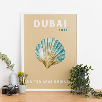 Wes Co Gallery Poster Dubai UAE Colorful Travel 12 x 16" Home Goods - Travel Illustrations Edge to edge Art Print