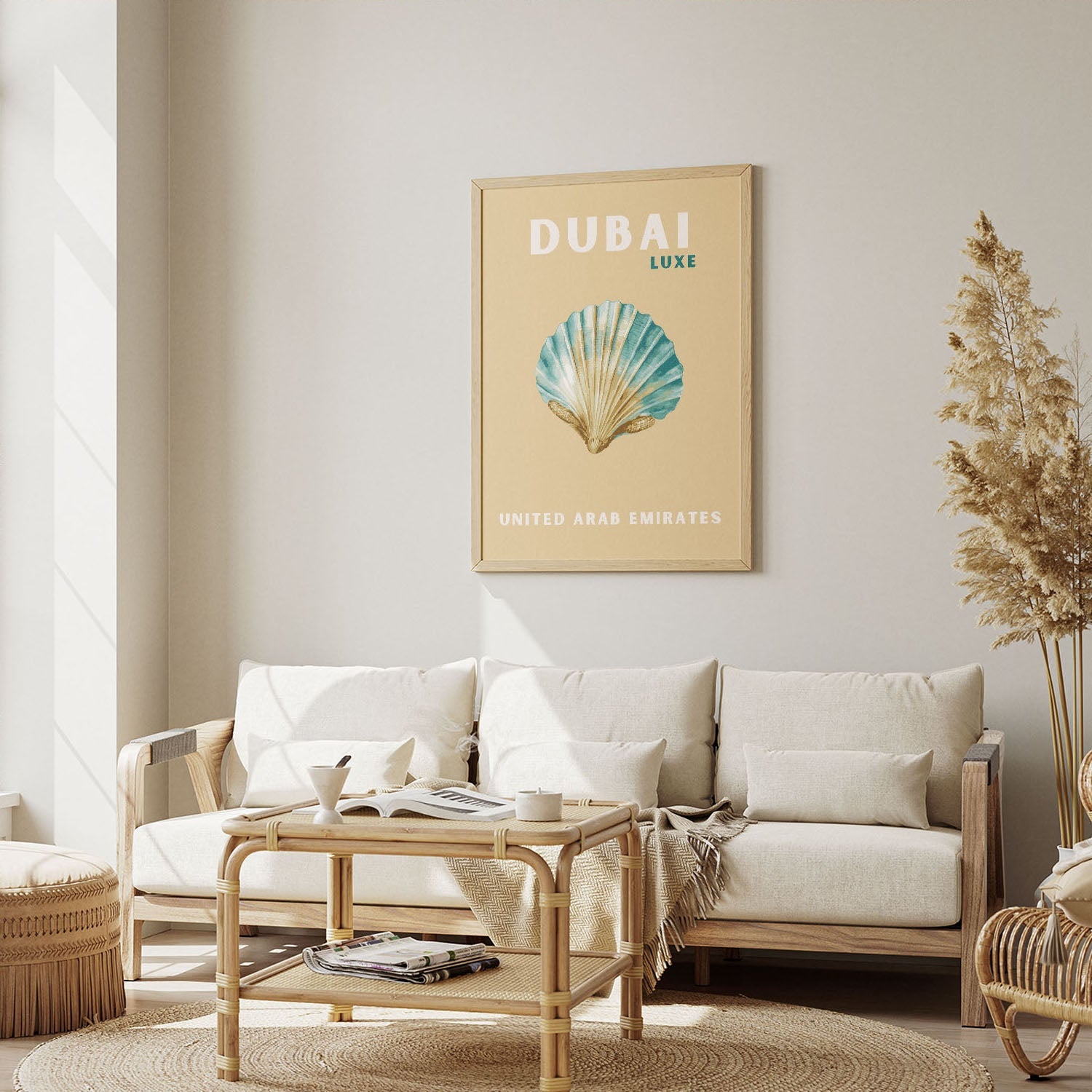 Wes Co Gallery Poster Dubai UAE Colorful Travel 12 x 16" Home Goods - Travel Illustrations Edge to edge Art Print