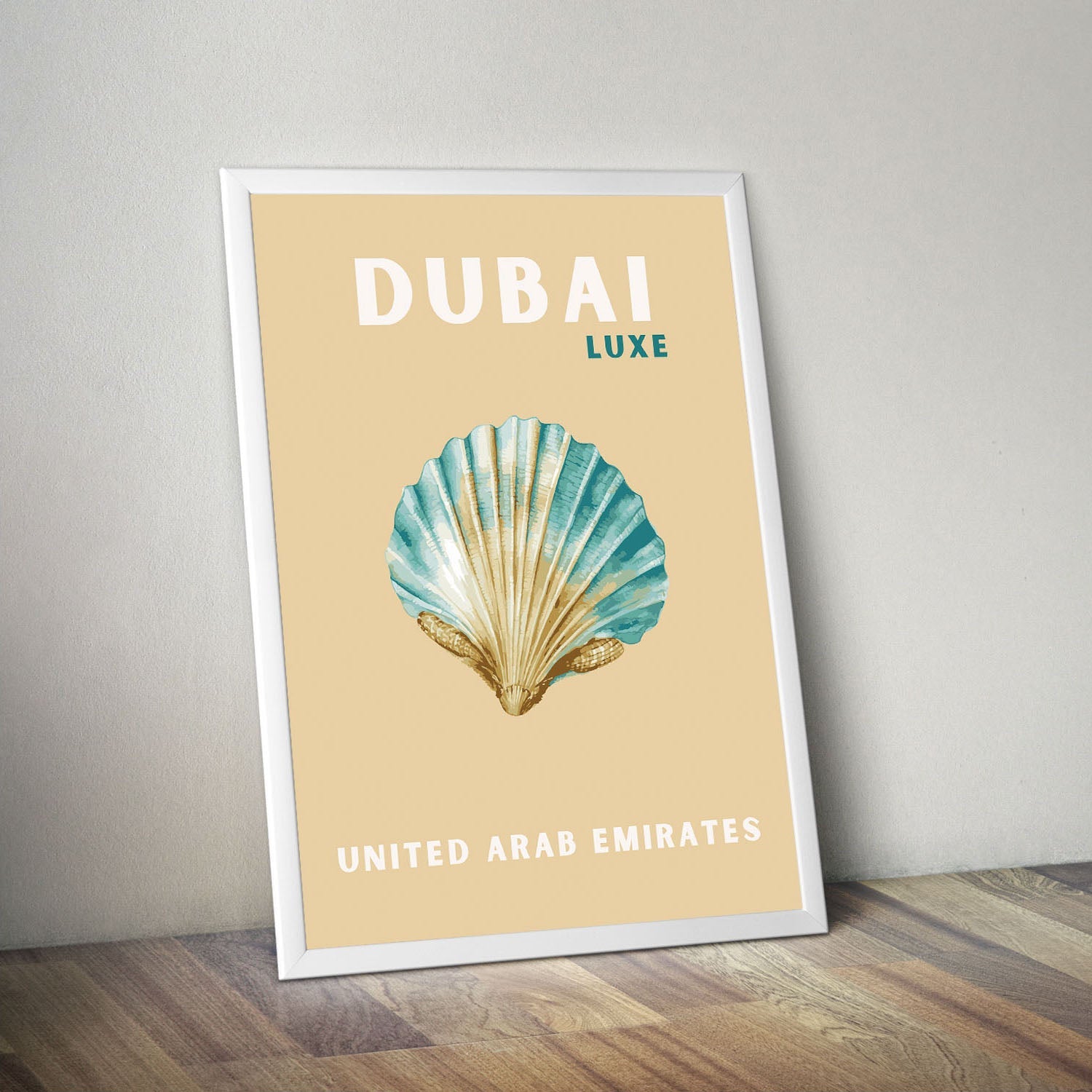 Wes Co Gallery Poster Dubai UAE Colorful Travel 16 x 20" Home Goods - Travel Illustrations Edge to edge Art Print