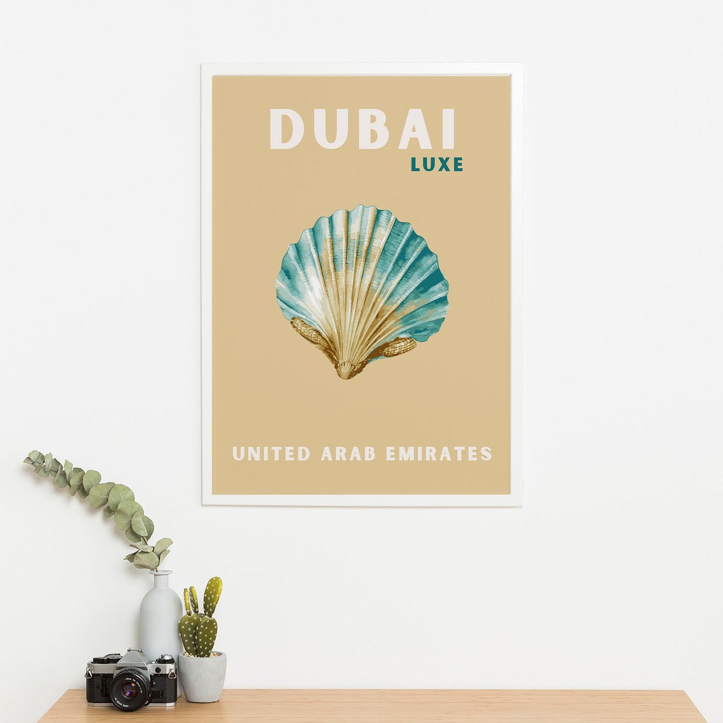 Wes Co Gallery Poster Dubai UAE Colorful Travel 16 x 20" Home Goods - Travel Illustrations Edge to edge Art Print