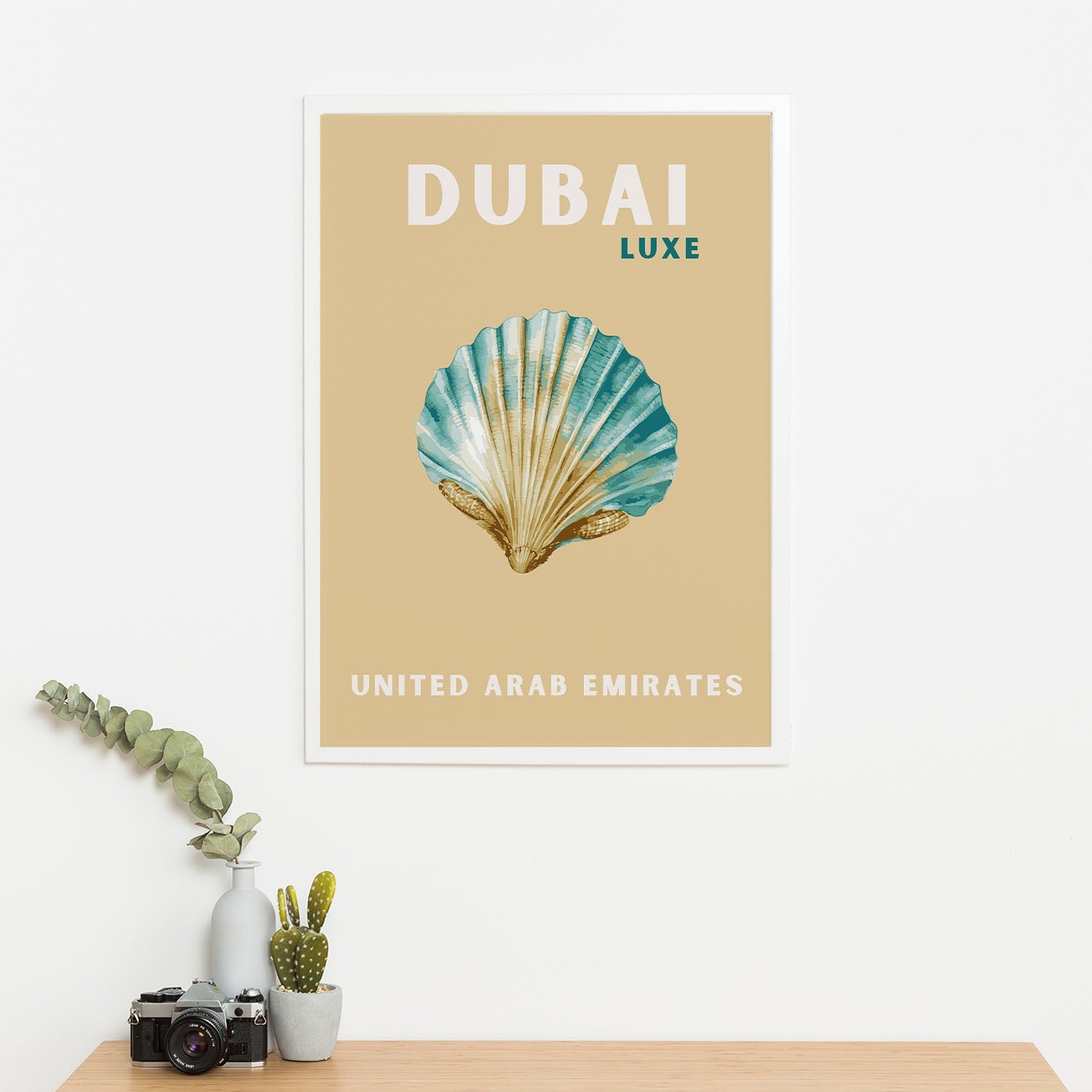 Wes Co Gallery Poster Dubai UAE Colorful Travel 16 x 20" Home Goods - Travel Illustrations Edge to edge Art Print