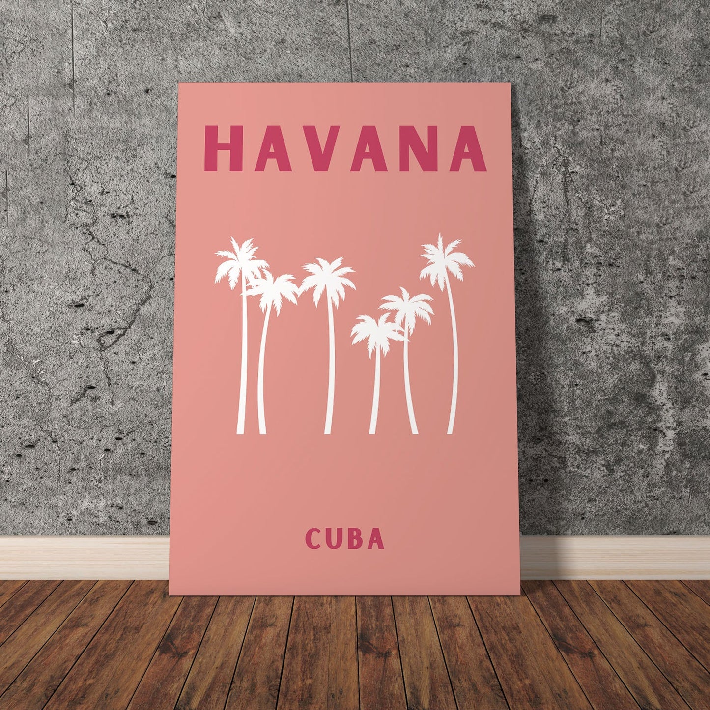 Wes Co Gallery Poster Havana Cuba Colorful Travel 11 x 17" Home Goods - Travel Illustrations Edge to edge Art Print