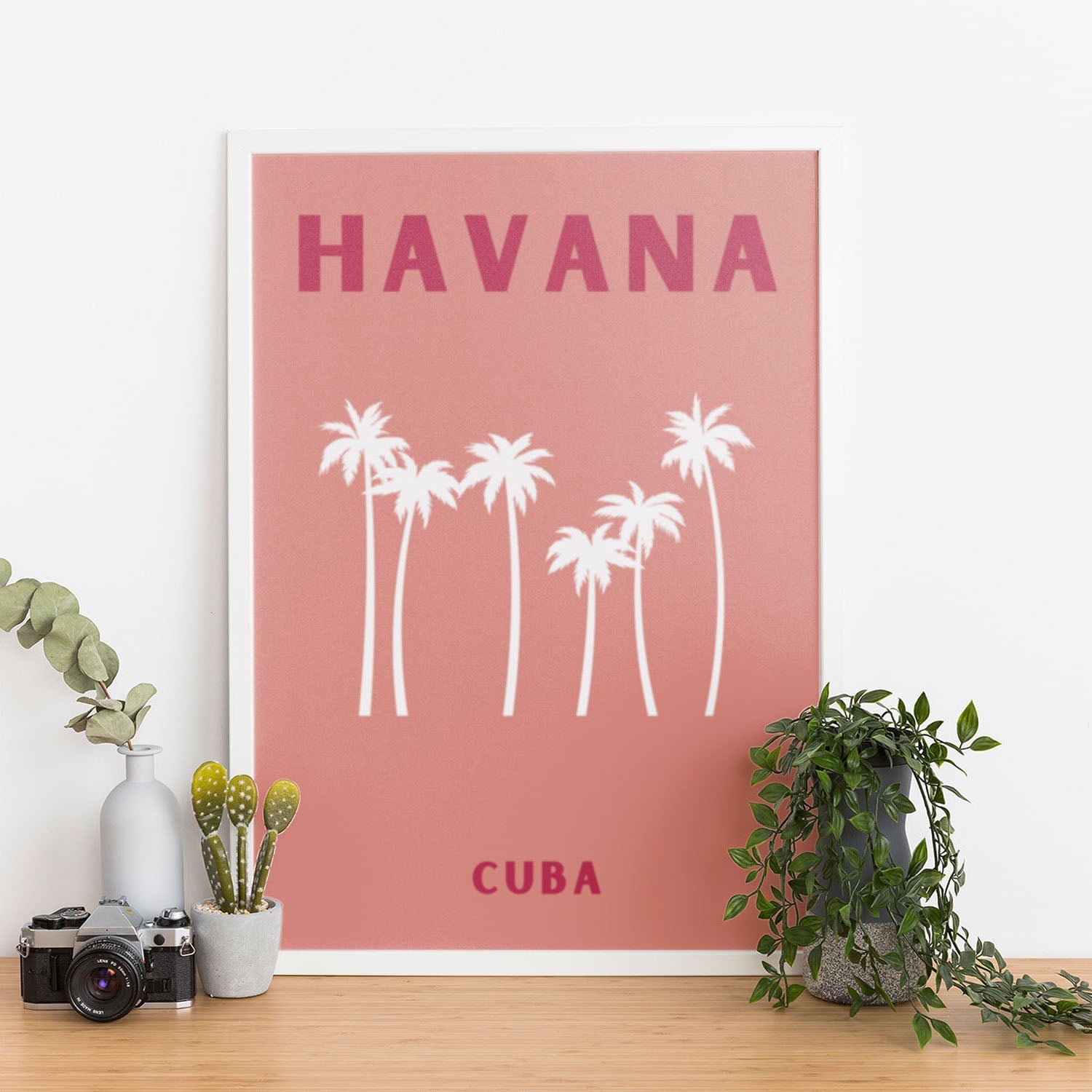 Wes Co Gallery Poster Havana Cuba Colorful Travel 12 x 16" Home Goods - Travel Illustrations Edge to edge Art Print