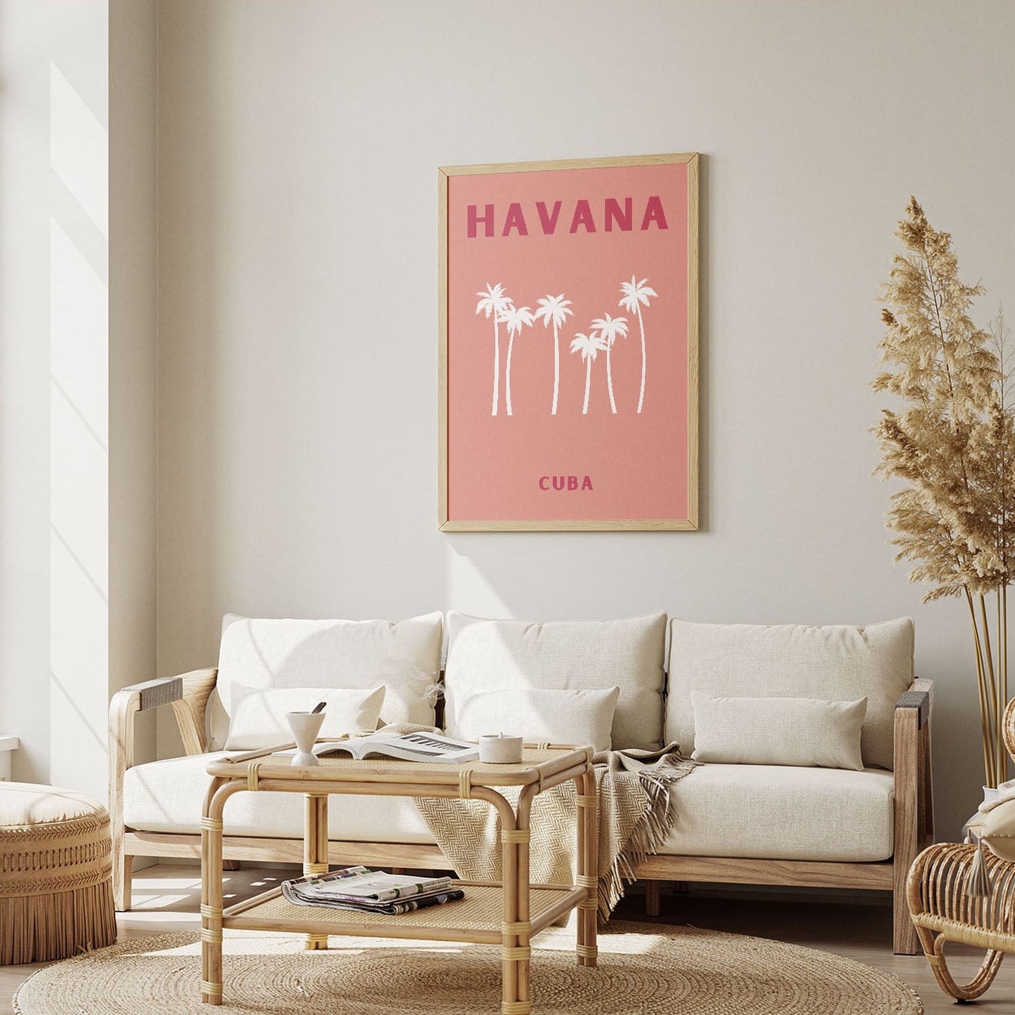 Wes Co Gallery Poster Havana Cuba Colorful Travel 12 x 16" Home Goods - Travel Illustrations Edge to edge Art Print