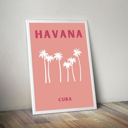 Wes Co Gallery Poster Havana Cuba Colorful Travel 16 x 20" Home Goods - Travel Illustrations Edge to edge Art Print