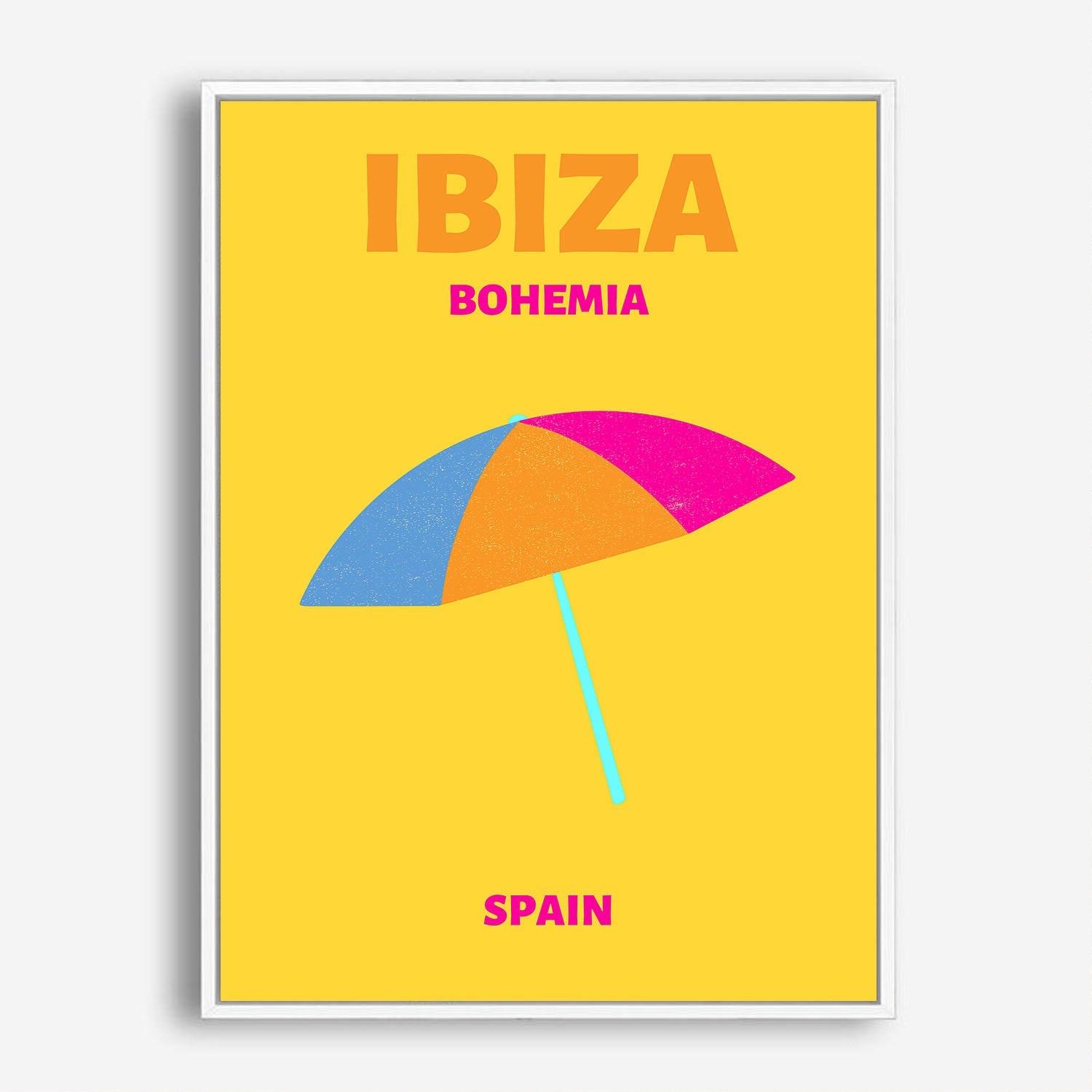 Wes Co Gallery Poster Ibiza Bohemia Beach Spain Colorful Travel 5 x 7" Home Goods - Travel Illustrations Edge to edge Art Print