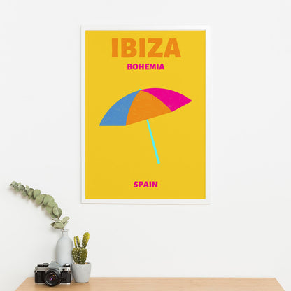 Wes Co Gallery Poster Ibiza Bohemia Beach Spain Colorful Travel 16 x 20" Home Goods - Travel Illustrations Edge to edge Art Print